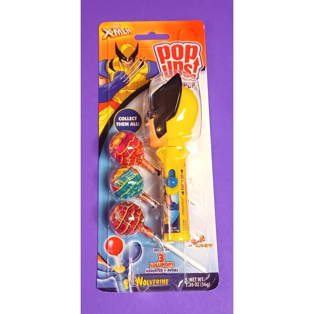 NEW Marvel X-Men Wolverine Superhero Flix Pop Ups Lollipop Holder